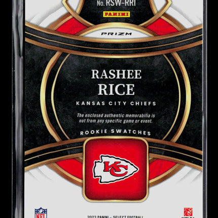2024 Panini Select Rashee Rice #RSW-RRI RC Rookie Swatches Jersey