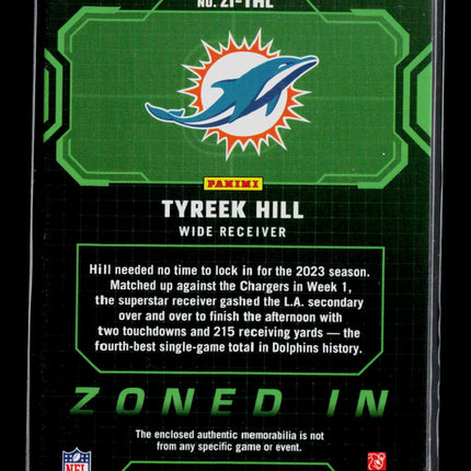 2024 Panini Zenith Tyreek Hill #ZI-THL Jersey