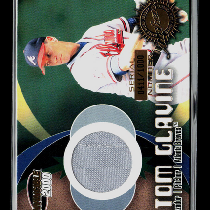 2000 Pacific Invincible Game-Worn Jersey Tom Glavine #2 Jersey 0411/1000