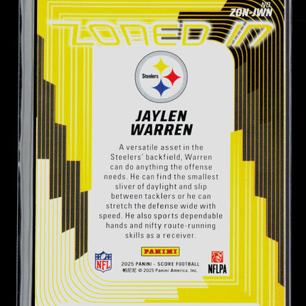 2025 Panini Score Jaylen Warren #ZON-JWN Jersey