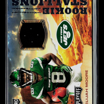 2021 Panini Playoff Rookie Stallions Elijah Moore #RS-EMO RC Jersey