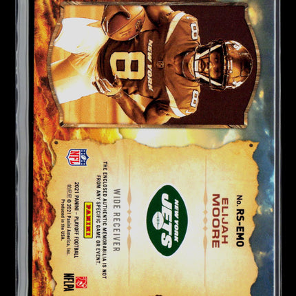 2021 Panini Playoff Rookie Stallions Elijah Moore #RS-EMO RC Jersey