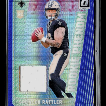 2024 Panini Donruss Optic Spencer Rattler #RPB-SRR Blue RC Jersey