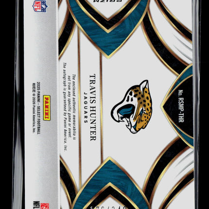 2025 Panini Select Football Travis Hunter #RSMP-THR RC 176/249 Auto Jersey