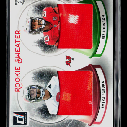 2025 Panini Donruss Tez Johnson Emeka Egbuka #SWED-TB RC Sweater