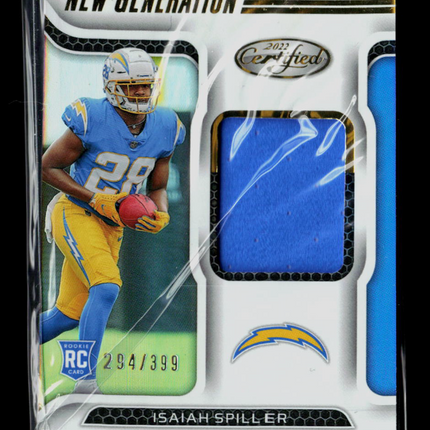 2022 Panini Certified Football Isaiah Spiller #NGJ-IS RC Jersey 294/399