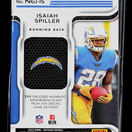 2022 Panini Certified Football Isaiah Spiller #NGJ-IS RC Jersey 294/399
