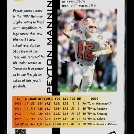1998 Press Pass Peyton Manning #1
