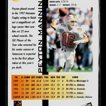 1998 Press Pass Peyton Manning #1