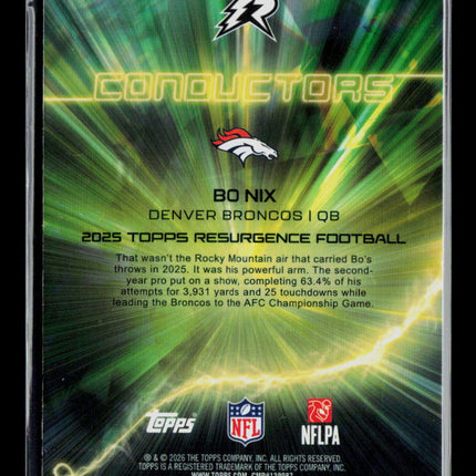 2026 Topps Resurgence Bo Nix #C-19 151/199