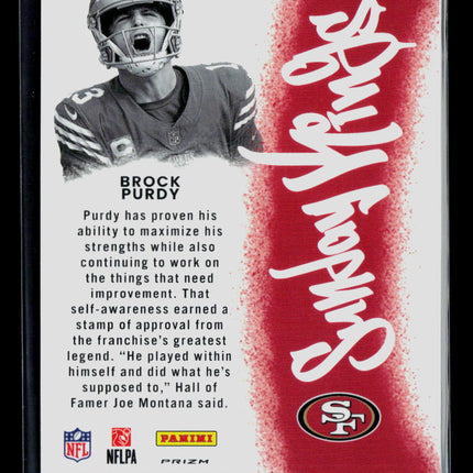2025 Panini Donruss Optic Brock Purdy #19 Sunday Kings