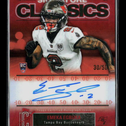 2025 Topps Signature Class Football Emeka Egbuka #SC-EE 30/50 RC Auto