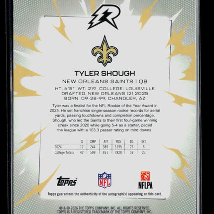 2026 Topps Rip Football Tyler Shough #163 RC Auto