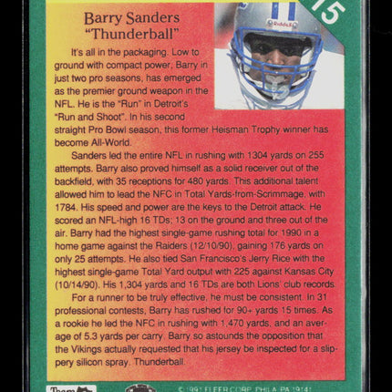 1991 Fleer Barry Sanders #415