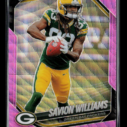 2025 Panini Prizm Football Savion Williams #306 Pink Wave RC