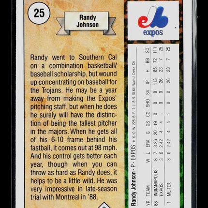 1989 Upper Deck Randy Johnson #25 Rookie