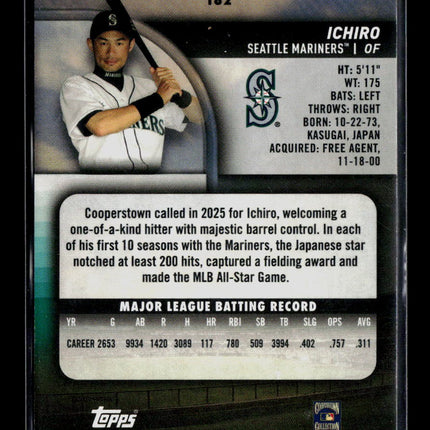2025 Topps Stadium Club Ichiro Suzuki Ichiro #182 Orange Foil