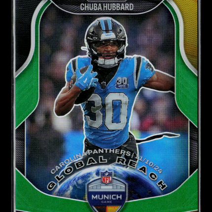 2025 Panini Prizm Football Chuba Hubbard #9 Green