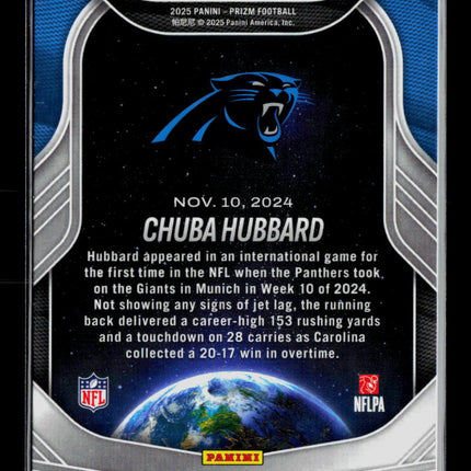 2025 Panini Prizm Football Chuba Hubbard #9 Green