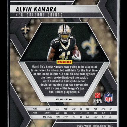 2025 Panini Mosaic Alvin Kamara #188 Honeycomb