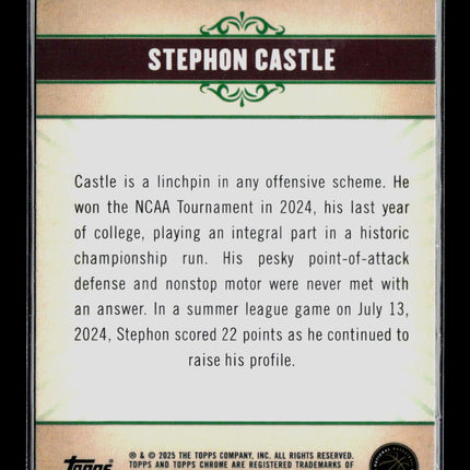 2025 Topps Chrome Basketball Stephon Castle #FS-3 RC