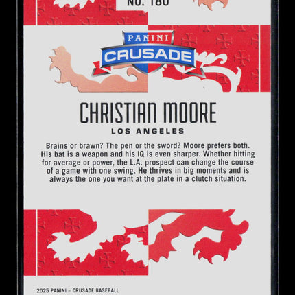 2025 Panini Crusade Christian Moore #180 Red 178/299