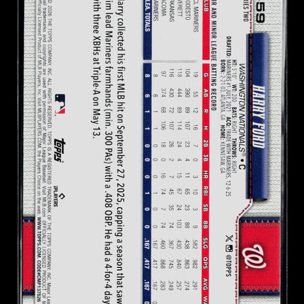 2026 Topps Series Two Harry Ford #659 RC