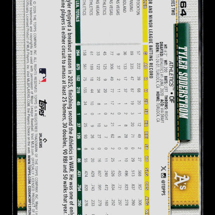 2026 Topps Series Two Tyler Soderstrom #564 Sun