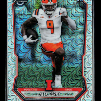 2025 Bowman Chrome University Football Alex Perry #BCP-43 Mojo Refractor