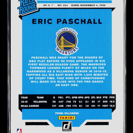 2019 Panini Donruss Eric Paschall #238 Blue /35