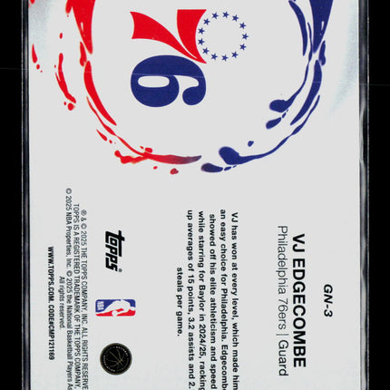 2025 Topps VJ Edgecombe #GN-3 RC