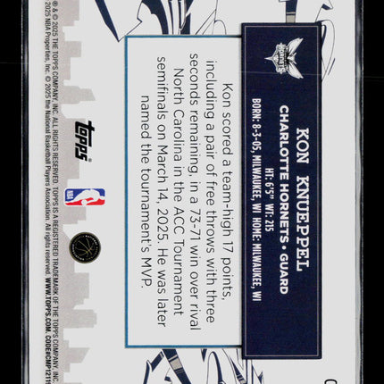 2025 Topps Kon Knueppel #CC-4 RC