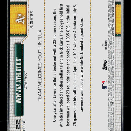 2026 Topps Series One Lawrence Butler Nick Kurtz #122