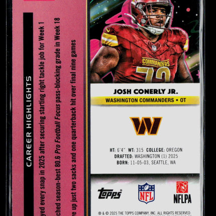2025 Topps Chrome Josh Conerly Jr. #198 RC