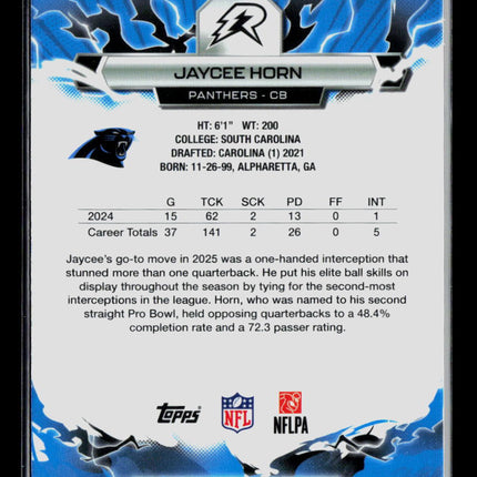 2026 Topps Rip Football Jaycee Horn #15 106/399