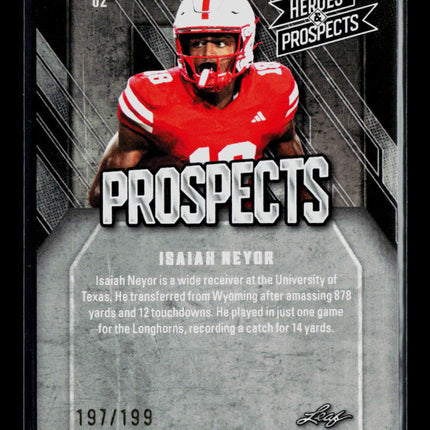 2024 Leaf Heroes & Prospects Isaiah Neyor #62 197/199