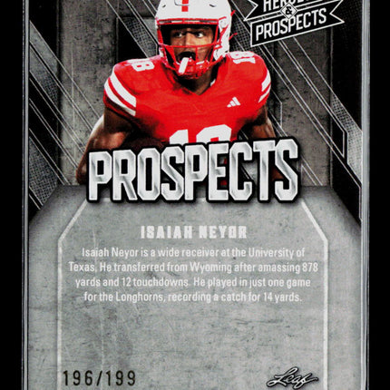 2024 Leaf Heroes & Prospects Isaiah Neyor #62 196/199