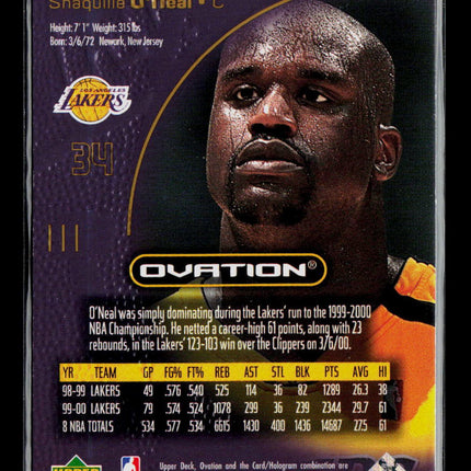 2000 Upper Deck Ovation Shaquille O'Neal #25