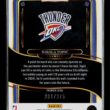 2025 Panini Select Nikola Topic #171 RC 238/275 orange Ice
