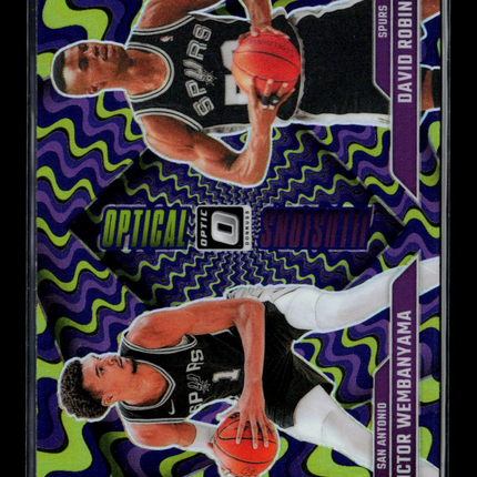 2025 Panini Donruss Optic David Robinson Victor Wembanyama #5 Purple