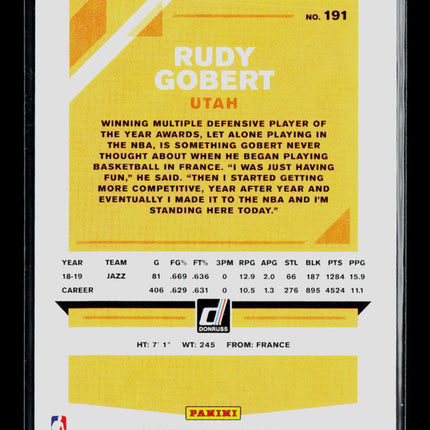 2019 Panini Donruss Basketball Rudy Gobert #191 Red Choice /99