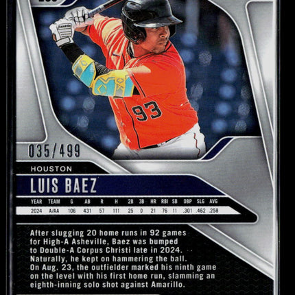 2025 Panini Prizm Luis Baez #208 035/499