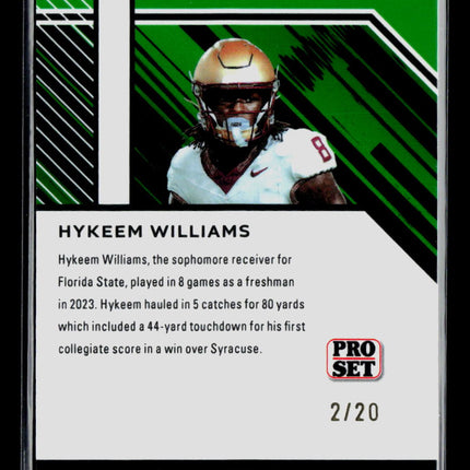 2024 Leaf Pro Set Hykeem Williams #PSB-118 Blue 2/20
