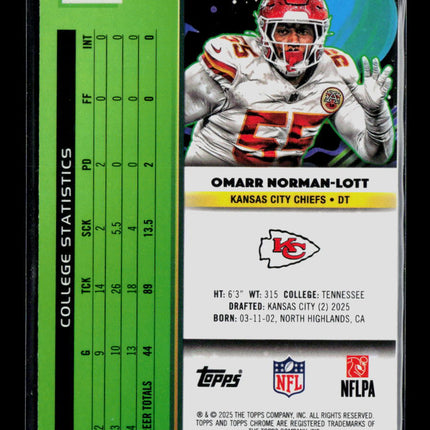 2025 Topps Chrome Omarr Norman-Lott #150 RC