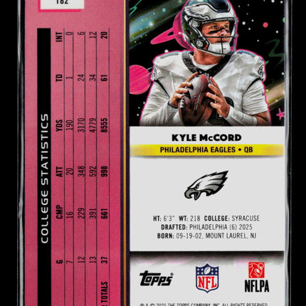 2025 Topps Chrome Kyle McCord #182 RC