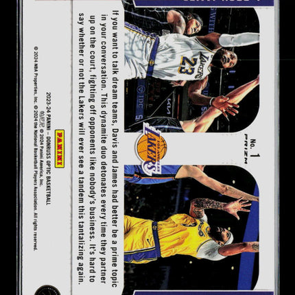 2024 Panini Donruss Optic Basketball Anthony Davis LeBron James #1 Purple