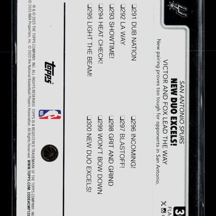 2025 Topps Victor Wembanyama Stephon Castle #300