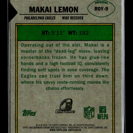 2026 Topps Bowman Chrome Makai Lemon #ROY-9 RC