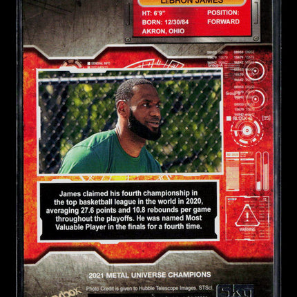 2021 SkyBox Metal Universe Champions LeBron James #100