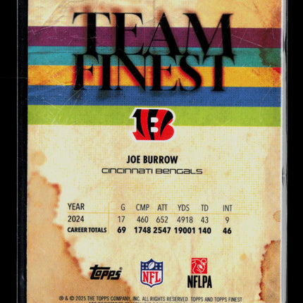 2025 Topps Finest Joe Burrow #TF-2